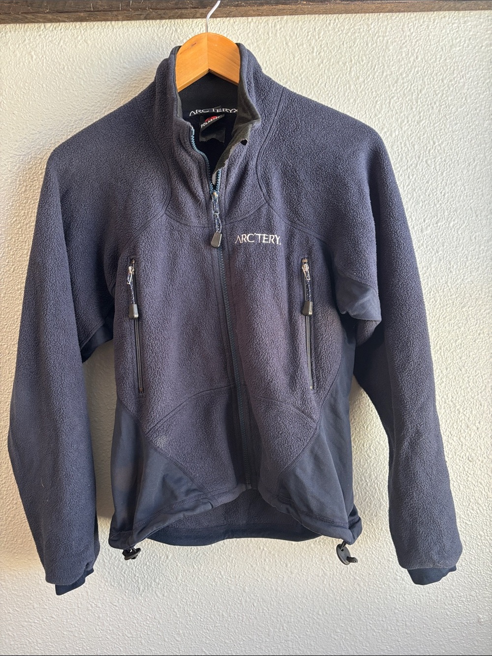 Arc'teryx Navy Polartec Full Zip Gorpcore Women’s Outdoor Fleece Granola Jacket
